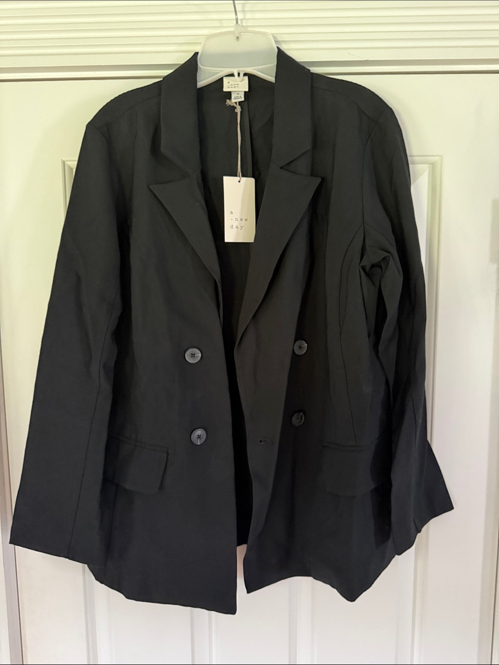 A New Day Black Double-Breasted Blazer Jacket
